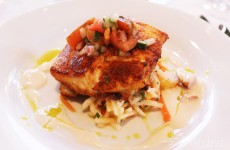 Gulf Wild Red Sanpper with Jicama Slaw and Heirloom Tomato Ceviche