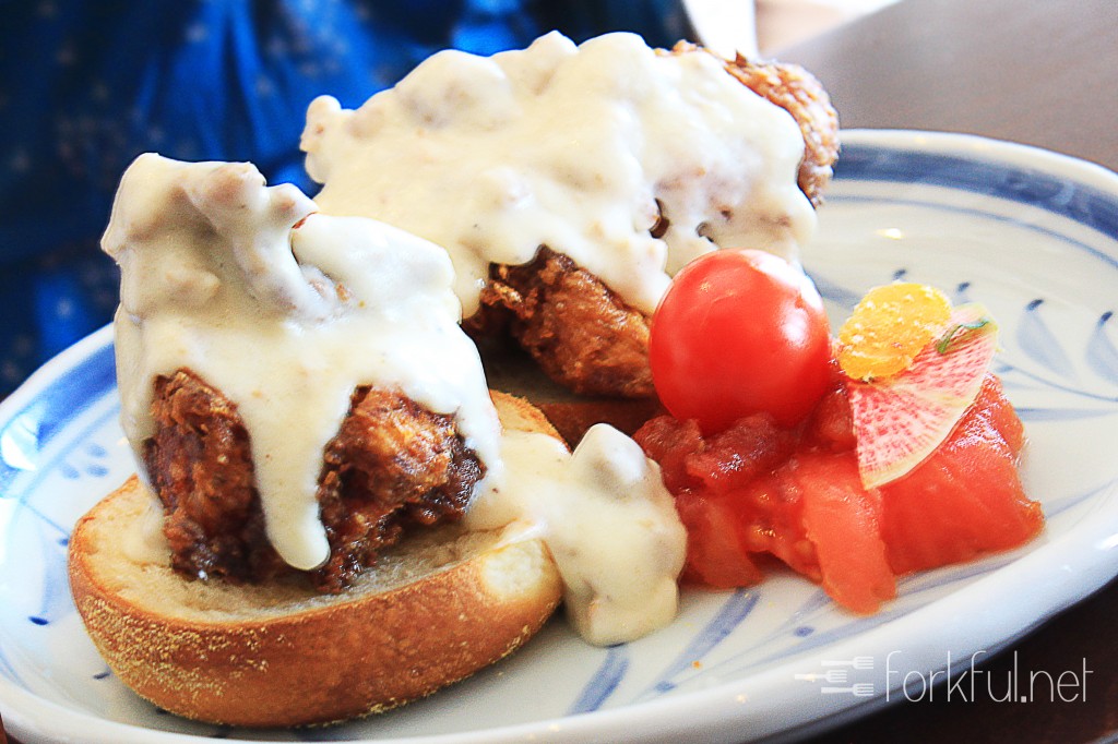 English Muffin with Fried Chicken