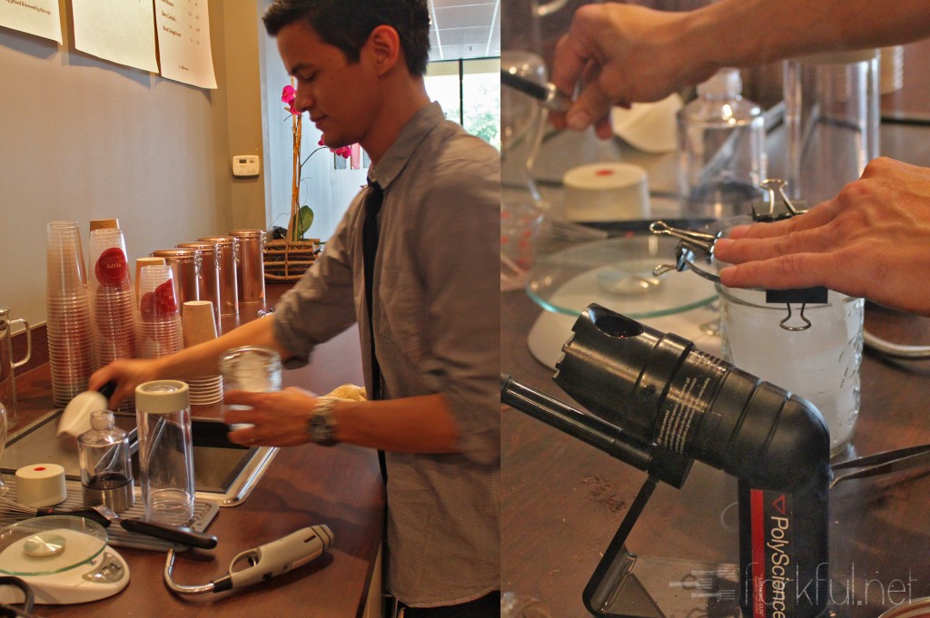 Edd Siu Making the Barrel Smoked Sweet Iced Tea